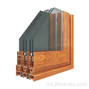 Прилагодено високо квалитетен прозорец за лизгање изолирано со топлина, алуминиум